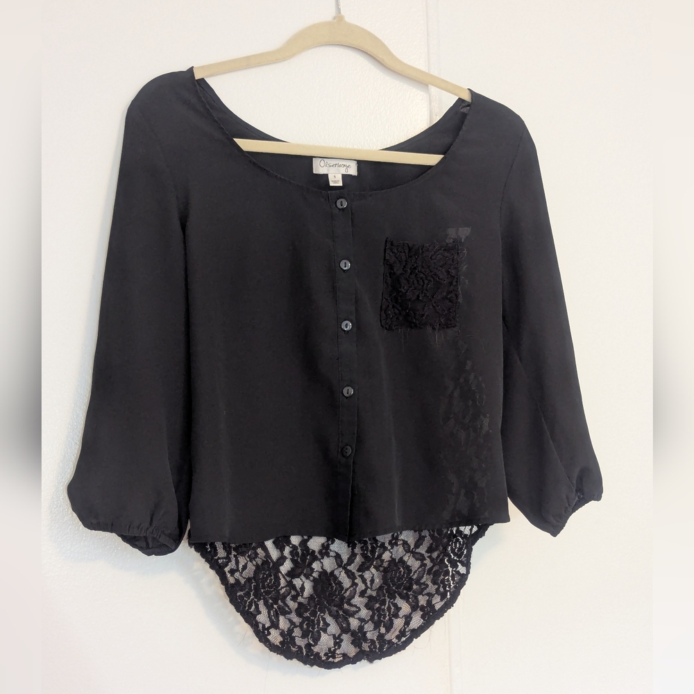 Olsenboye Lace Buttoned blouse